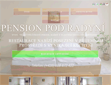 Tablet Screenshot of pension-podradyni.com